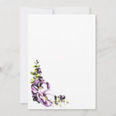パープルフローラ婚約パーティ 招待状 (裏面)