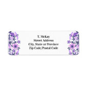 パープルフローラ差出人住所 ラベル (正面)