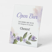 パープルフローラ庭園の結婚式オープンバー 台座サイン (正面)