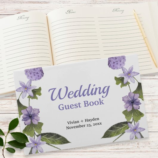 パープルフローラ庭園の結婚式ゲストハウス ゲストブック