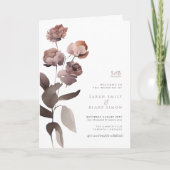 パープルフローラ庭園の結婚式折りプログラム プログラム (正面)