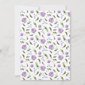 パープルフローラ庭園の結婚式 招待状 (裏面)