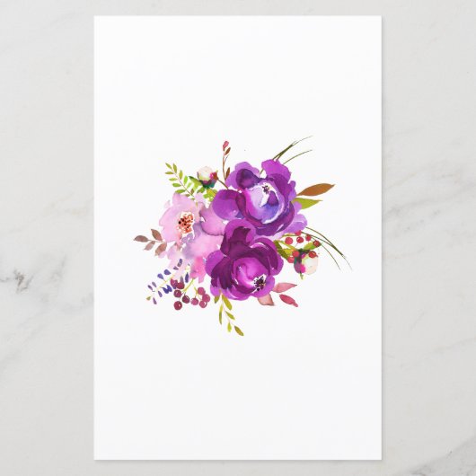 パープルフローラ彼らは何歳だったブライダルシャワーゲーム (裏面)