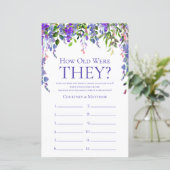 パープルフローラ彼らは何歳だったブライダルシャワーゲーム (スタンド正面)