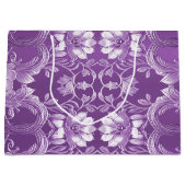 パープルフローラ抱き枕 ラージペーパーバッグ (正面)