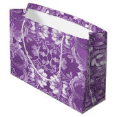 パープルフローラ抱き枕 ラージペーパーバッグ (裏面アングル)