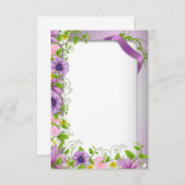 パープルフローラ招待状 招待状 (正面/裏面)