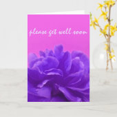 パープルフローラ早く元気になってくれ カード (黄色い花)