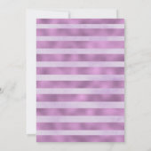 パープルフローラ春キンセアニェラ誕生日インビタティ 招待状 (裏面)