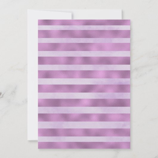 パープルフローラ春キンセアニェラ誕生日インビタティ 招待状 (裏面)