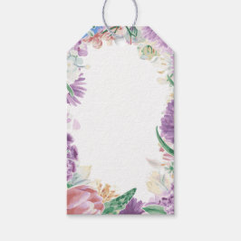 パープルフローラ春ジュエリーまたはDIY用ギフトカード ギフトタグ