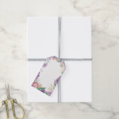 パープルフローラ春ジュエリーまたはDIY用ギフトカード ギフトタグ (より糸付き)