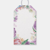 パープルフローラ春ジュエリーまたはDIY用ギフトカード ギフトタグ (裏面)