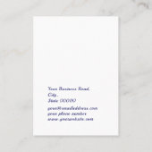 パープルフローラ植物性ジュエリーイヤリングディスプレイ 名刺 (裏面)