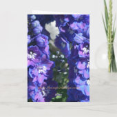 パープルフローラ母の日のグリーティングカード カード (裏面)