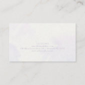 パープルフローラ水彩スタイル 名刺 (裏面)