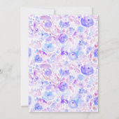 パープルフローラ水彩卒業パーティー 招待状 (裏面)