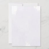 パープルフローラ水彩結婚式招待状 招待状 (裏面)