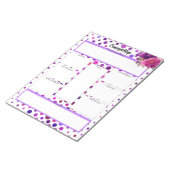パープルフローラ水玉模様_コンセプトマップ ノートパッド (アングル)