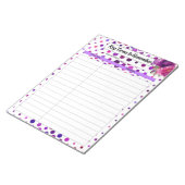 パープルフローラ水玉模様_覚えておくべき鍵用語 ノートパッド (アングル)
