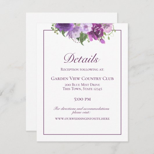 パープルフローラ消防士の詳細と情報 エンクロージャーカード (正面/裏面)