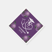 パープルフローラ看護学校 スタンダードカクテルナプキン (角)