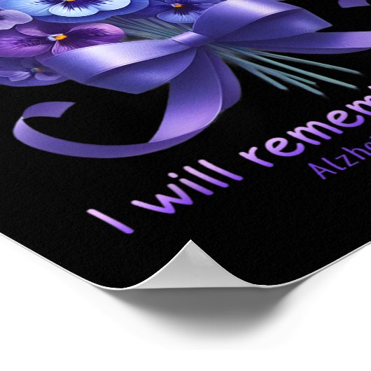 パープルフローラ私はあなたのために覚えているハイマーマー ポスター (角)