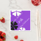 パープルフローラ紙ナプキンス95thバースデーパーティー スタンダードカクテルナプキン (インサイチュ)