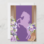 パープルフローラ素朴ウエスタンシャルロキンセアニェラ 招待状 (裏面)