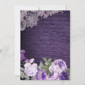 パープルフローラ素朴ブライダルシャワー招待 招待状 (裏面)
