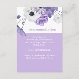 パープルフローラ結婚の宿泊施設エンクロージャカード エンクロージャーカード