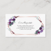 パープルフローラ結婚のWebサイトエンクロージャカード エンクロージャーカード (正面)