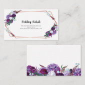 パープルフローラ結婚のWebサイト詳細 エンクロージャーカード (正面/裏面)
