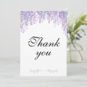 パープルフローラ結婚サンキューカード サンキューカード (スタンド正面)