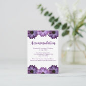 パープルフローラ結婚ズアコモデーション エンクロージャーカード (スタンド正面)