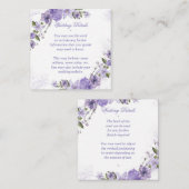 パープルフローラ結婚ズ エンクロージャーカード (正面/裏面)