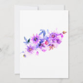 パープルフローラ結婚ズ 招待状 (裏面)