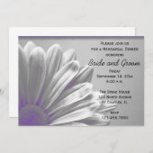 パープルフローラ結婚ハイライトのリハーサルディナー 招待状 (正面/裏面)