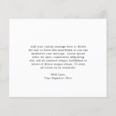 パープルフローラ結婚予算サンキューカード (裏面)