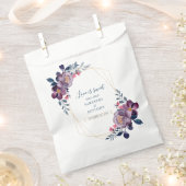 パープルフローラ結婚幾何学模様 フェイバーバッグ (クリップ留めされた状態)