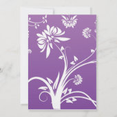 パープルフローラ結婚式招待状 招待状 (裏面)
