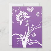 パープルフローラ結婚式招待状 招待状 (裏面)