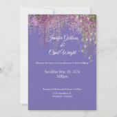パープルフローラ結婚式招待状 招待状 (正面)