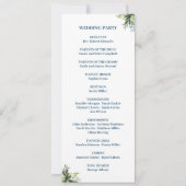 パープルフローラ結婚式 プログラムカード (裏面)