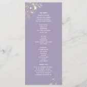 パープルフローラ結婚式 プログラム (裏面)