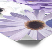 パープルフローラ結婚歓迎の看板ポスター ポスター (角)