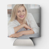 パープルフローラ葉グリーン誕生日50th写真 缶クーラー (裏面)