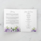 パープルフローラ葬儀の順序4写真 カード (内部)