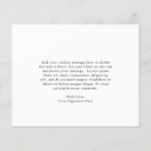 パープルフローラ葬儀予算サンキューカード (裏面)