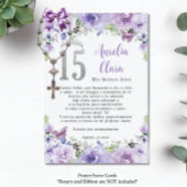 パープルフローラ蝶キンセアニラ祈りの言葉カード エンクロージャーカード